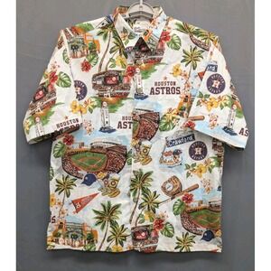 Reyn‎ Spooner Vintage Houston Astros Hawaiian Shirt Medium Multicolor MLB